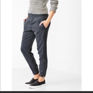 Gap Tencel Jogger Pants Ankle Zipper Elastic